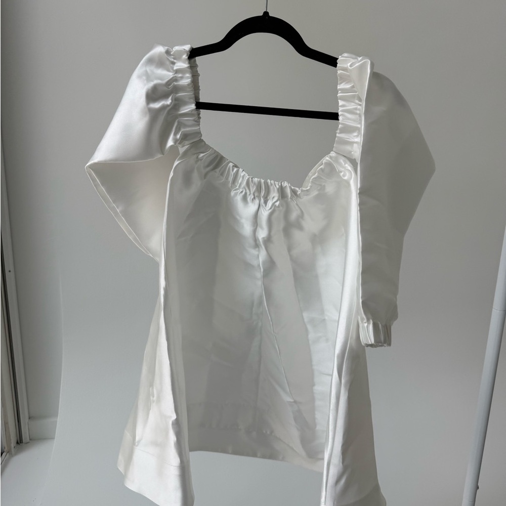Nasty Gal White Bridal Mini Dress